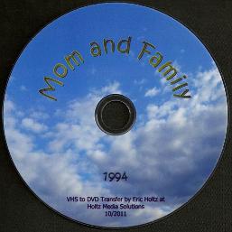 DVD label for 1994 VHS tape transfer