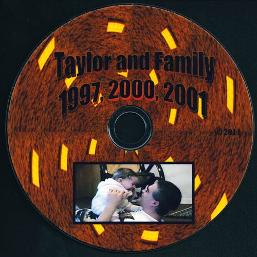 DVD label for Taylor and Family