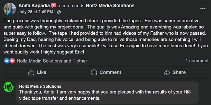 Customer review-Facebook business page